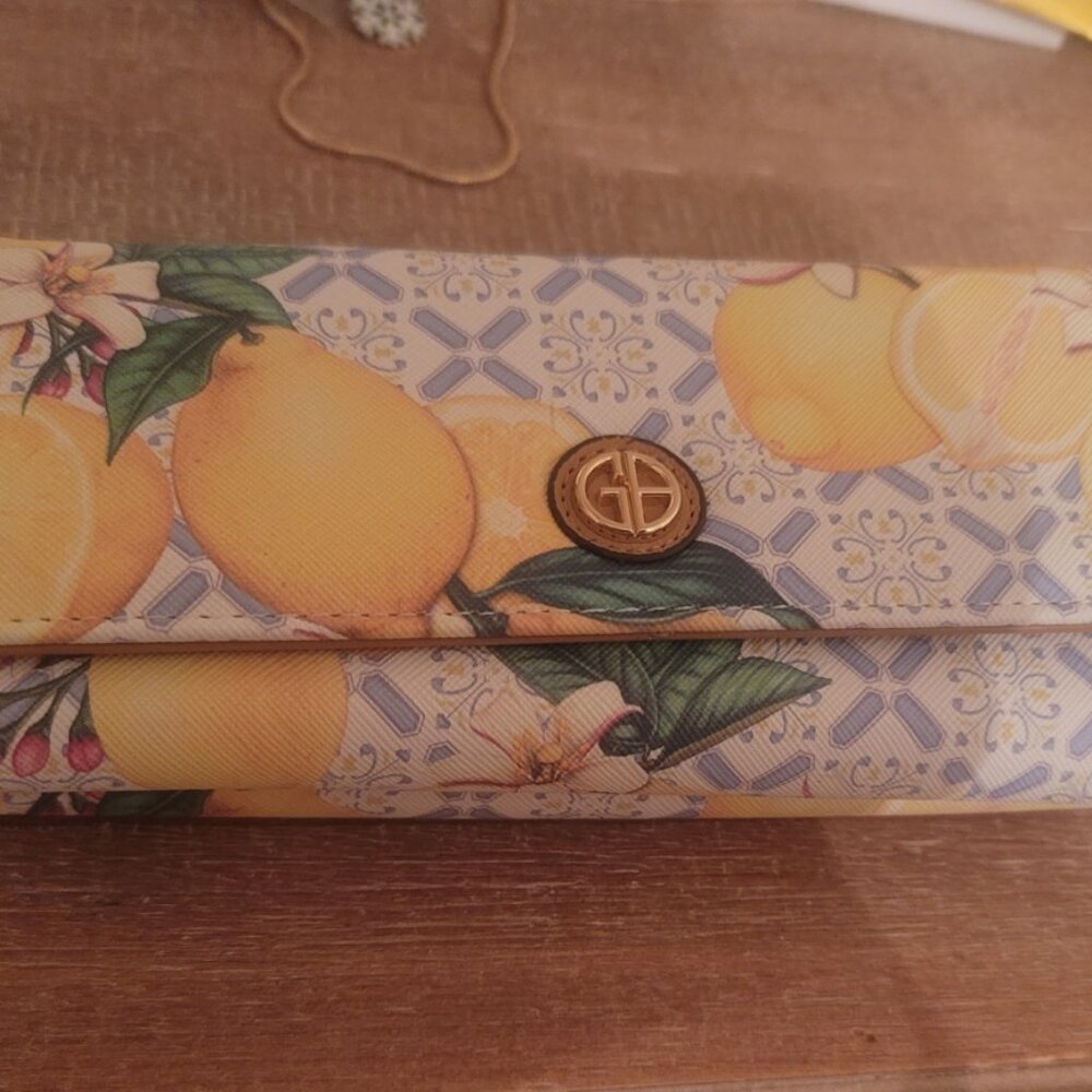 GIANI BERNINI - Trifold Lemon Print Wallet (Brand New) - Picture 3 of 11